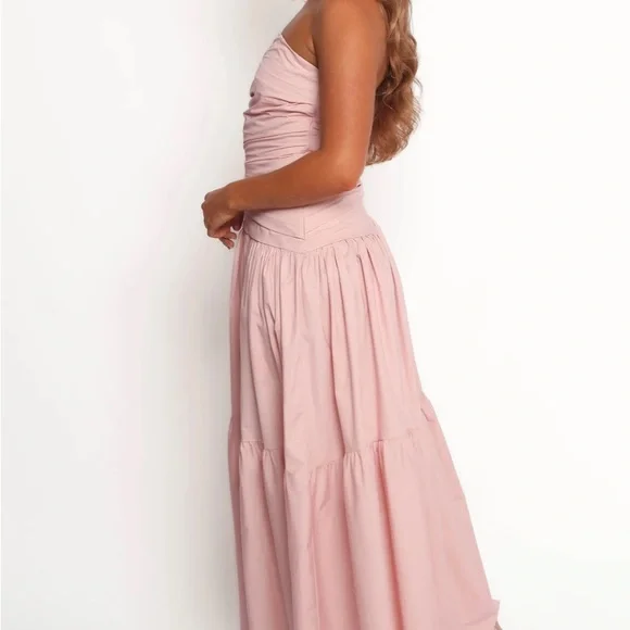 NWOT PETAL & PUP Blanche Strapless Maxi Dress In Orchid Size L - Picture 4 of 12